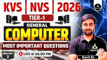 Mock Test - 2 | KVS/NVS Computer Mock Test 2026 | KVS/NVS Computer Most Important Questions