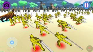 1 Fire Dragon VS 100 Warrior - Epic Battle Simulator (EBS) screenshot 4
