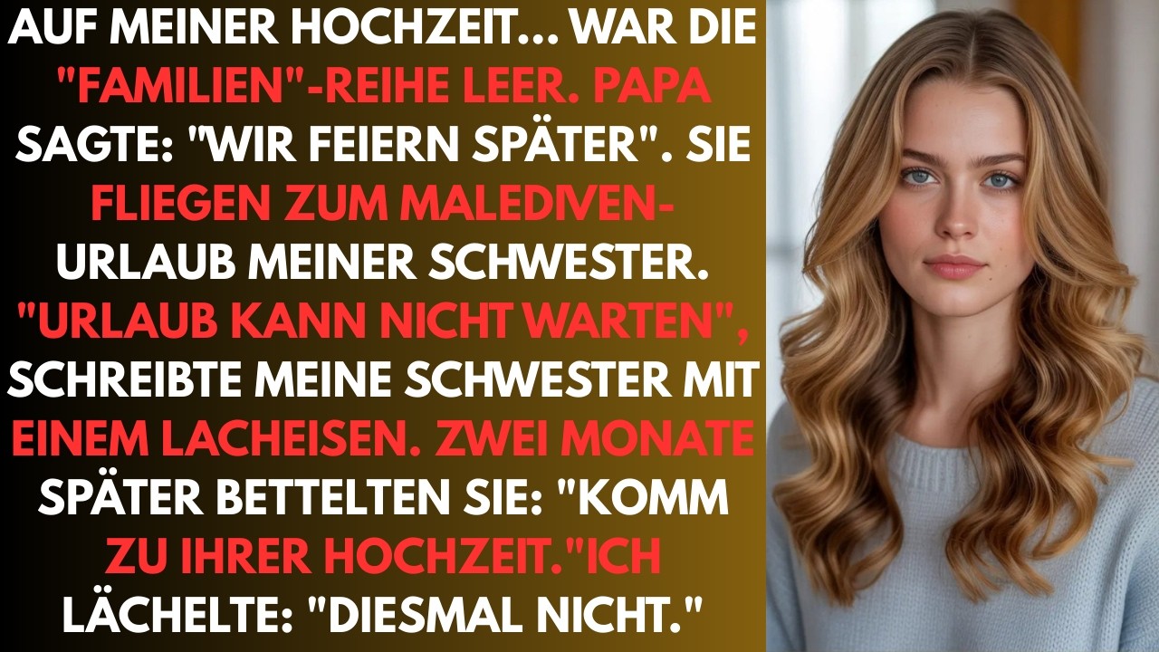Mein Vater hat meine Hochzeit für den Malediven-Urlaub meiner Schwester sausen lassen  Monate später