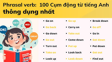 (1) Phrasal verb: 100 CỤM ĐỘNG TỪ TIẾNG ANH thông dụng nhất. Giải thích nghĩa cụ thể, có ví dụ.