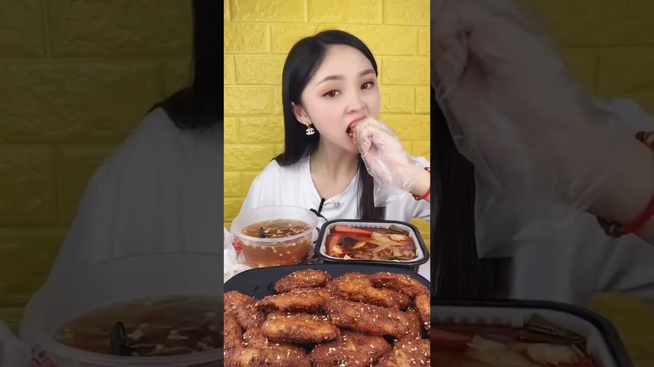 ASMR MUKBANG Eat a lot eat until you get the title of eating haha EP82 ...