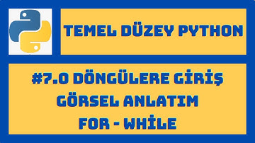 Temel Düzey Python Eğitimi | #7.0 Döngülere Giriş Görsel Anlatım , For - While