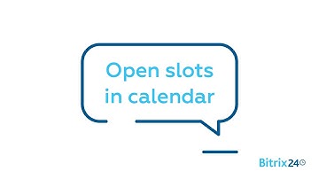 Open slots in Bitrix24 calendar