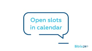 Open slots in Bitrix24 calendar