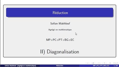 Réduction 2  Diagonalisation