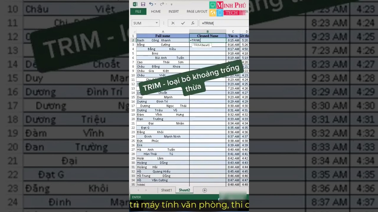 thủ thuật excel cho pro