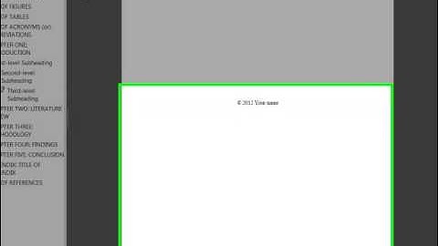 UCF ETD Tutorial: Frontmatter