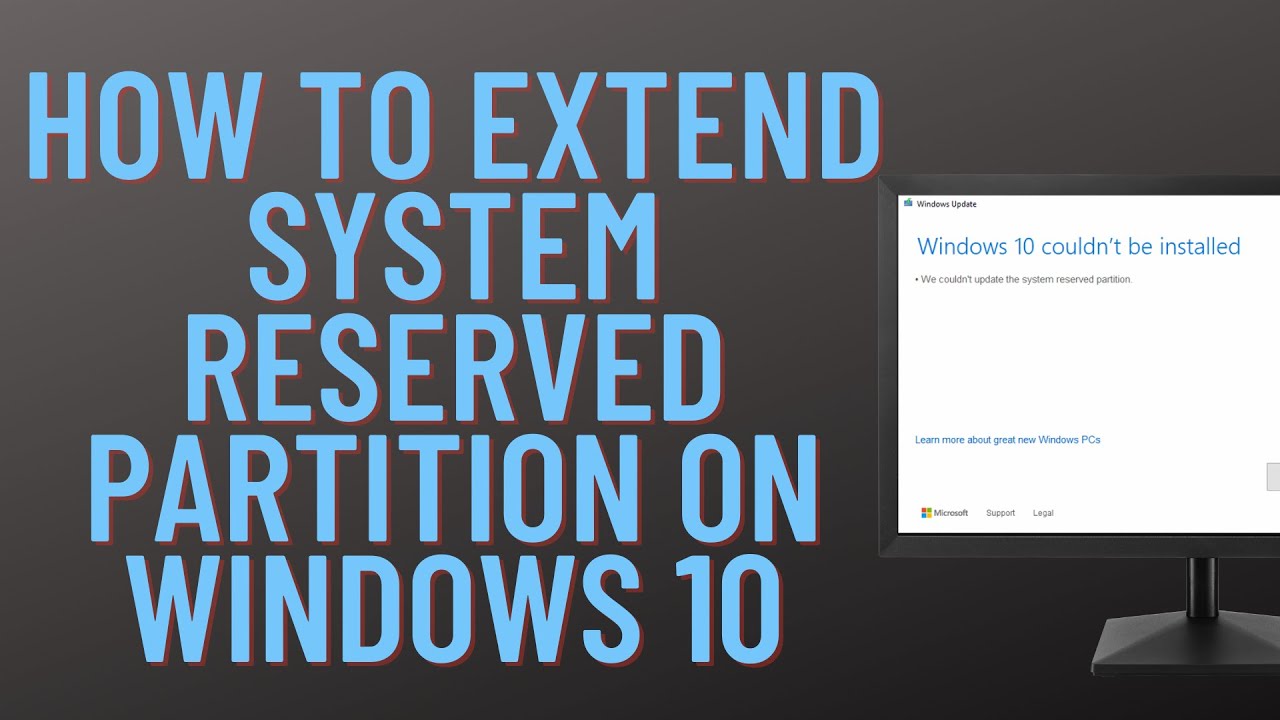 Microsoft Reserved Partition что это. Extend system