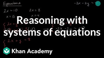 Reasoning with systems of equations | Systems of equations | Algebra I | Khan Academy