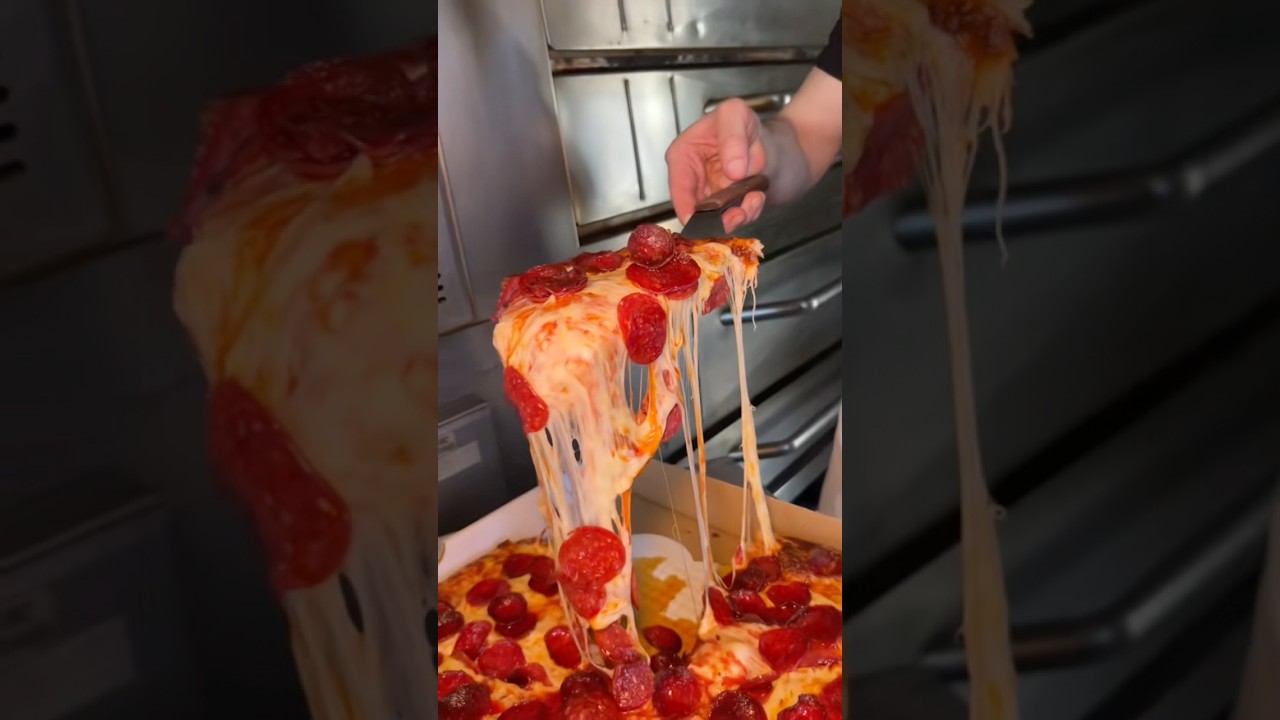 DOUBLE STACKED PIZZA for the win, ALWAYS at East Village Pizza NYC!! 🍕🍕🔥🔥 #DEVOURPOWER