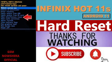 Infinix Hot 11S Hard Reset | Infinix X6812 Pattern Lock Remove