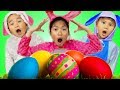 Wendy Pretend Play Huge Easter Surprise Eggs Hunt w/ Liam & Lyndon