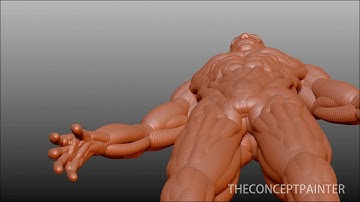 Male base mesh created with ZSpheres - Speed Sculpt in ZBrush - TheConceptPainter [HD]