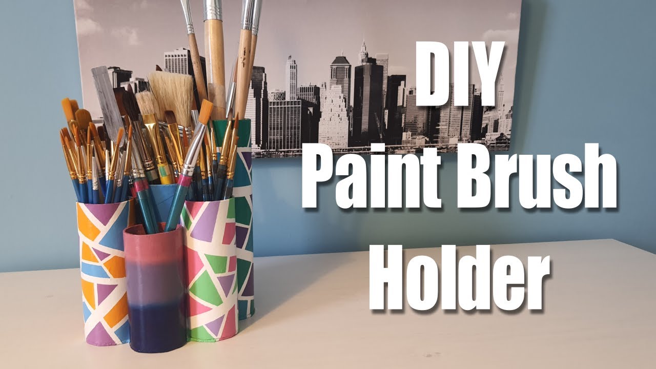 Making my own DIY Paint Brush Holder out of Cardboard!! 