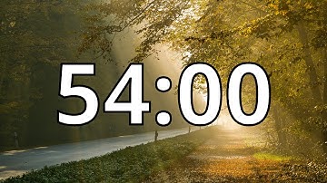 54 Minutes Autumn/Fall Countdown Timer With Music and Alarm (Simple Beep)