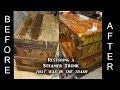 How to Remove Rust from a rusty steamer trunk - Restoring Steamer Trunk