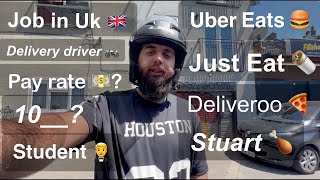 First Job in uk|Uber eats pay in Uk|#studentjob |recommended|Deliveroo|#justeat |Food Delivery#uber