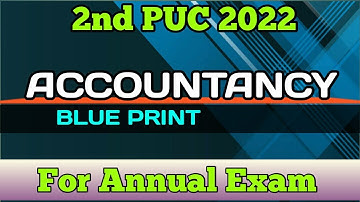 2nd PUC ACCOUNTANCY BLUE PRINT For Annual Exam 2022