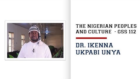 NIGERIAANSE VOLKEREN EN CULTUUR