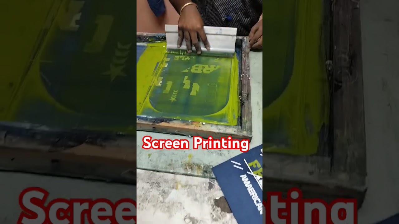 Screen Printing for school bags. 
