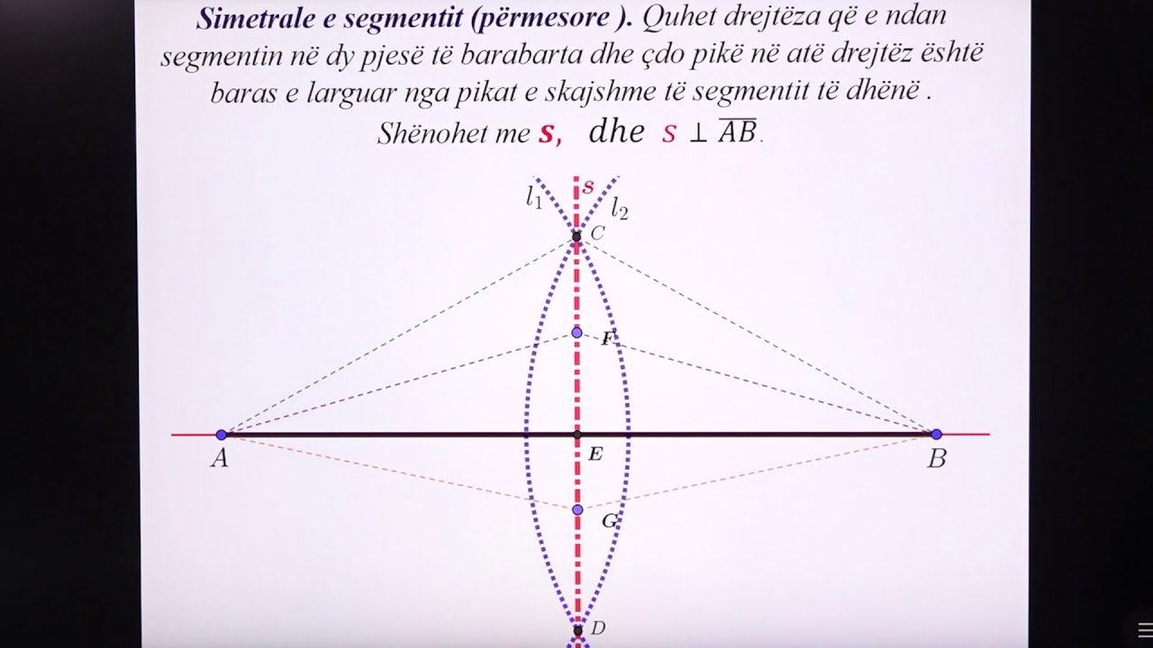6 02 030 - Java e tetë - Matematikë - simetralja e segmentit