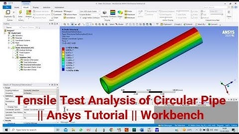 Tensile Test Analysis of Circular Pipe || Simulation by Ansys Software || Ansys Tutorial