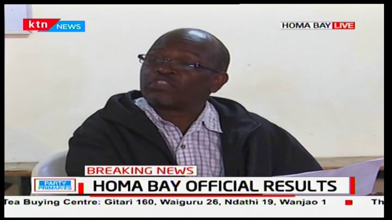Cyprian Awiti wins the nominations for Governor of Homa Bay County