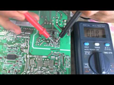 cable connect 1 placa multímetro con Medición digital en capacitor