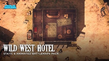 Wild West Hotel Animated #Battlemaps Pack