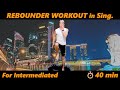 【40~50 min Rebounder WORKOUT#1】For Beginners & Intermediates|Mini Trampoline HIIT For Weight Loss