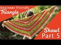 Beginner Friendly Triangle Shawl Crochet Tutorial Part 5