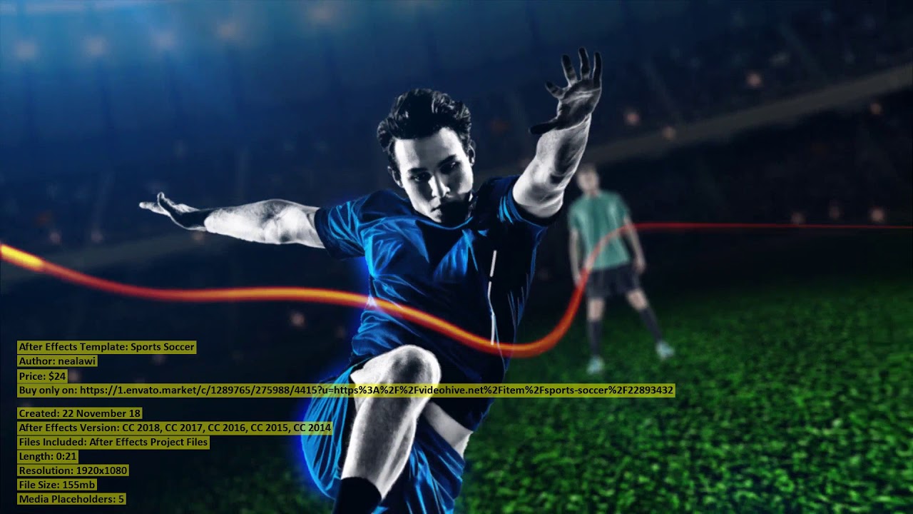 Sports Soccer After Effects Template VideoHive 22893432 YouTube