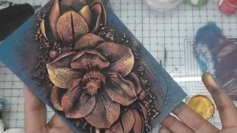 Mixed Media Altered MDF panel || Simple and easy Mixed media techniques #learnmixedmedia