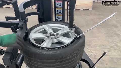 C9551 Swing arm tire changer with left side helper arm operation video