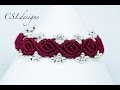 Rosebud macrame bracelet ⎮ Valentine's Day