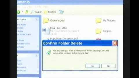 Basic XP (3-7) - Organizing Files - Deleting Files and Folders
