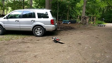 Traxxas Rustler RC Car jump in slow motion!