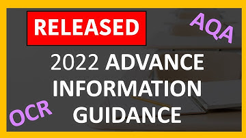 RELEASED : GCSEs 2022 - Advance Information Details