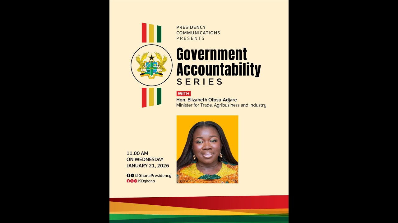 LIVE STREAM: Government Accountability Series - Minister For Trade, Agribusiness and Industry