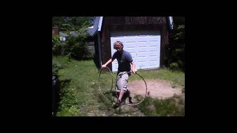 Twin hoops poi style