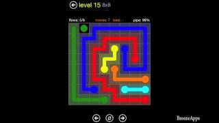 ‪Flow Free 8x8 level 15 (Regular Pack Medium)‬