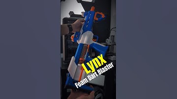 3D printed Lynx - a spring powered foam dart toy blaster #nerf #3dprinting