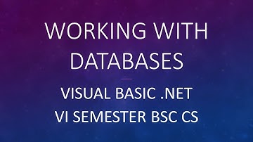 02 Connecting Your Visual Basic .NET Console Application to Database and Retrieving Data