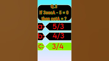 Maths MCQ For Class 10||Trigonometry Class 10||Chapter 8 #Shorts