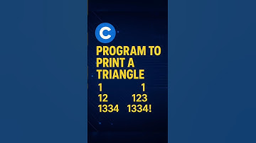 Triangle pattern in C 🤫🤯 #coding#shorts