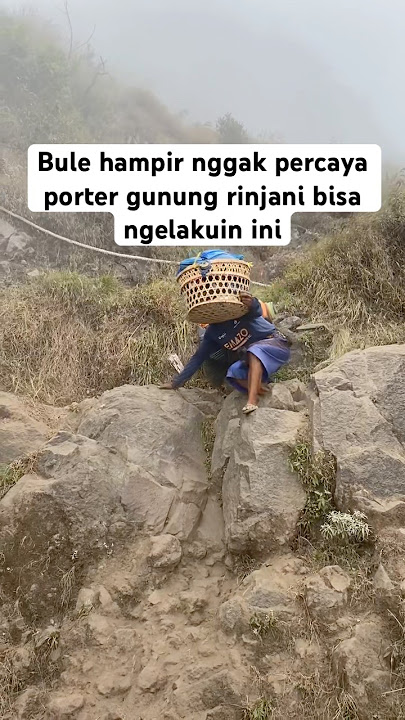 Bule pun kadang bertanya tanya. Bagaimana mreka melakukanya #rinjani #porter