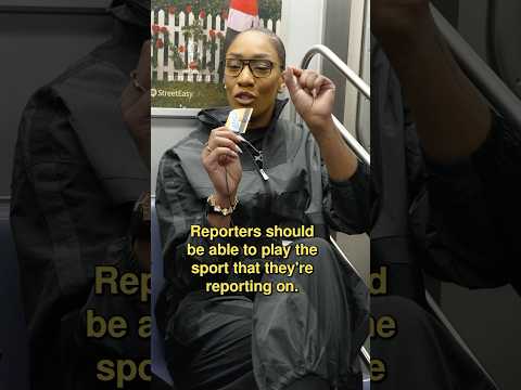Reporters should be able to play the sport they are reporting on!! Feat A’ja Wilson and @nike