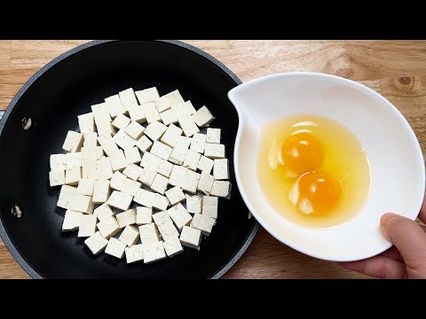 Add 2 eggs to the tofu and its so simple and delicious! Quick breakfast recipe