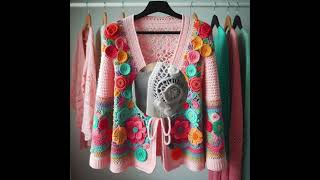 Beautiful 💕Crochet Sweater #Knitted #Crochet #Knitting #Design #Crochetlove #Ideas