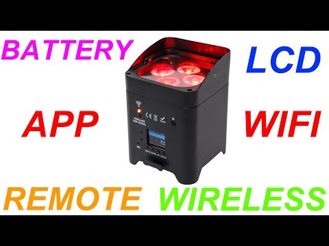 How To Use DMX WIFI APP Remote Battery 4x18W RGBWA UV 6in1 Wireless LED Wash Uplight Par Can Light